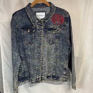 The Style Between Us Acid Wash Denim Jacket
